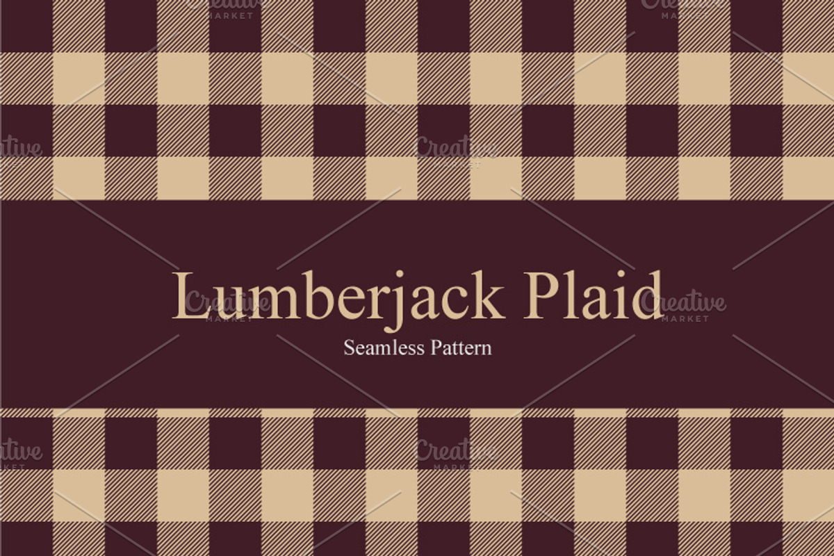 5 Lumberjack Plaid Seamless Patterns, a Pattern Graphic by VecFashion Ltd.