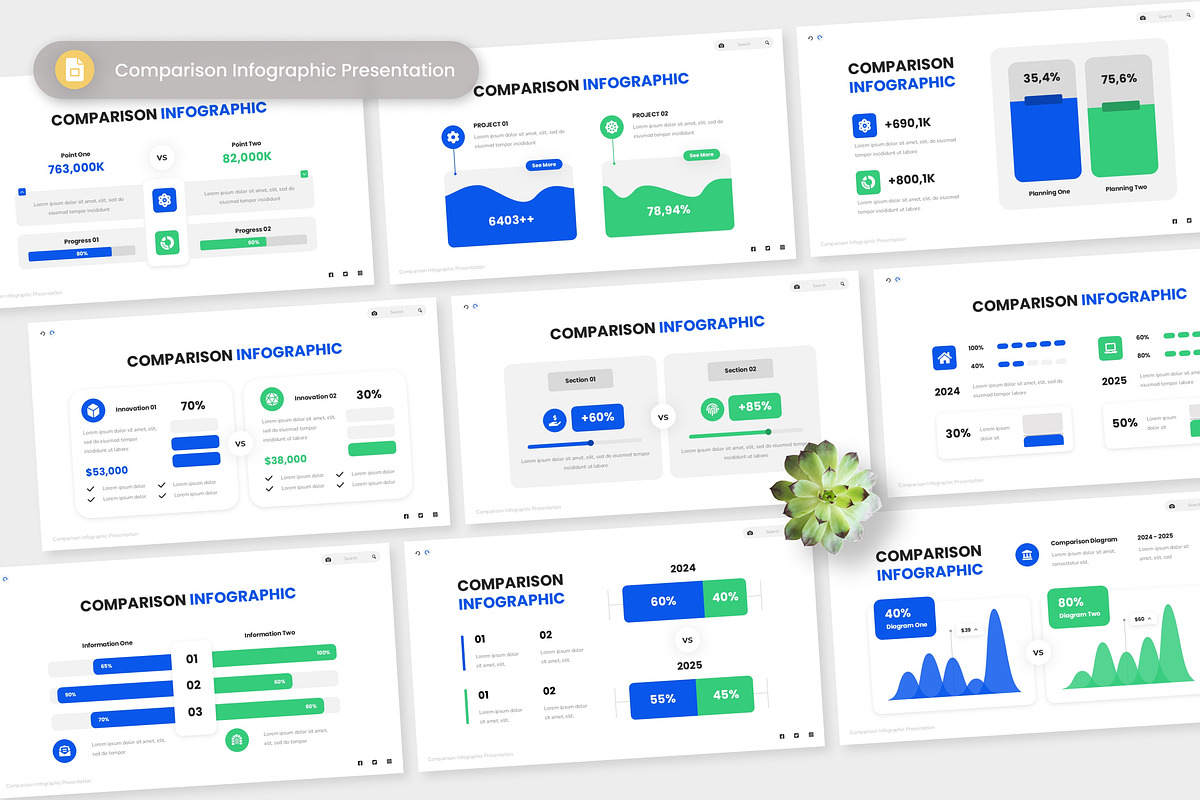 Comparison Infographic Slides, a Presentation Template by Antstheme