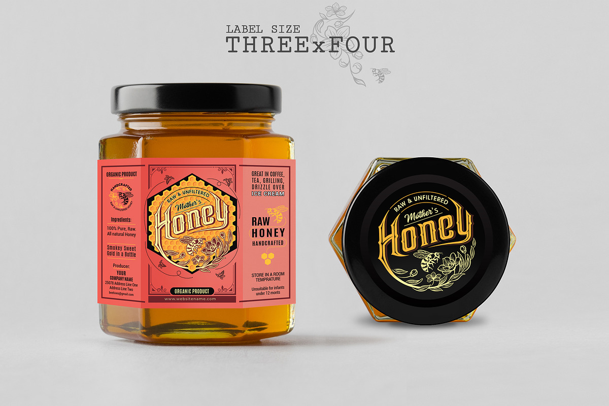 Honey Label_V1, a Branding & Logo Template by Shwet Art (Photo 5 of 6)