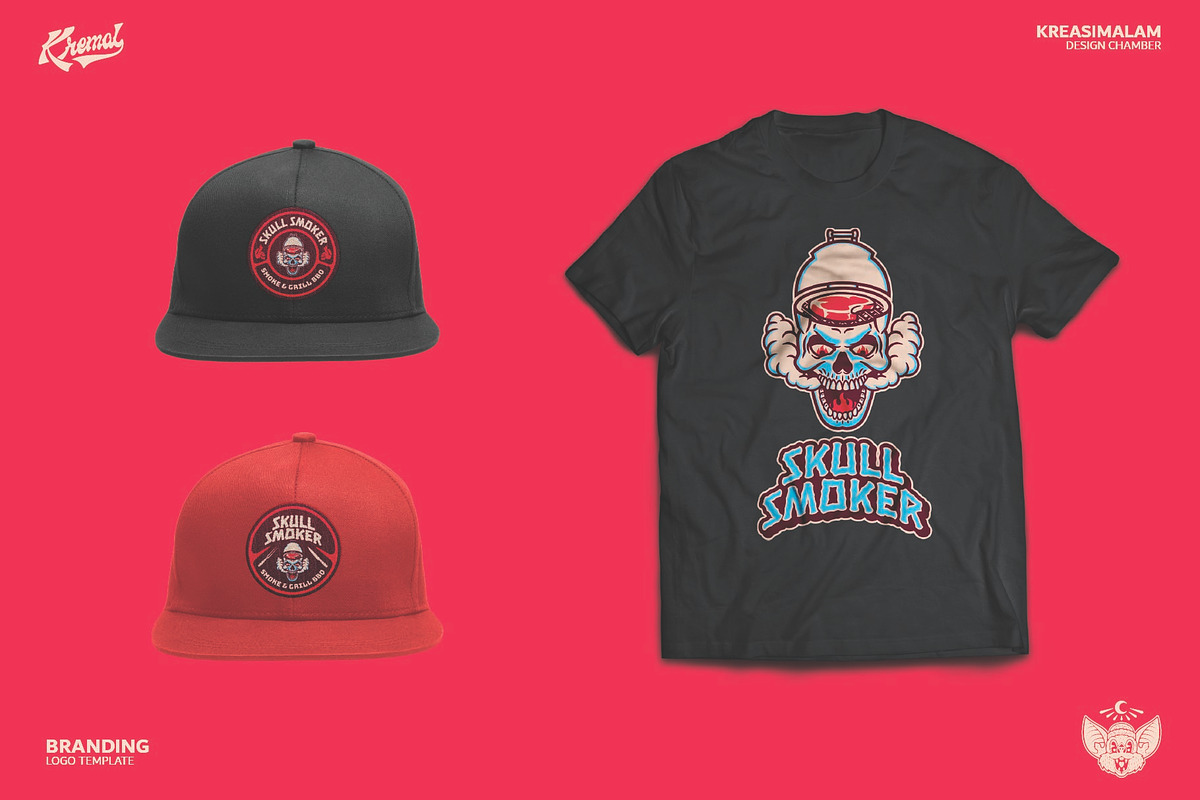 Skull Smoker Logo Template, a Branding & Logo Template by Kreasi Malam (Photo 11 of 11)