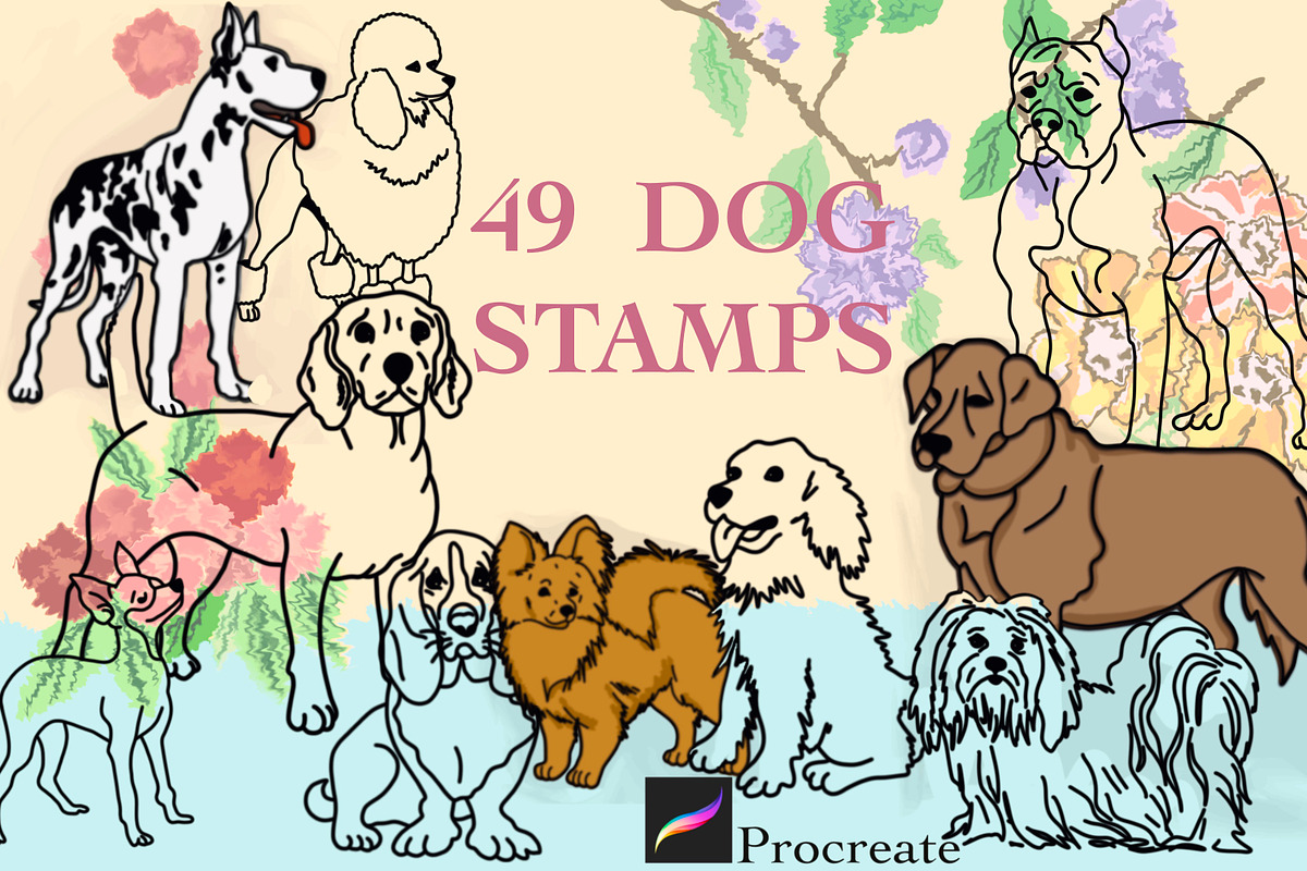 Dog Digital Stamps, a Graphic by Favorites_Art (Photo 1 of 15)