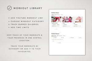 Notion Workout Tracker Editable