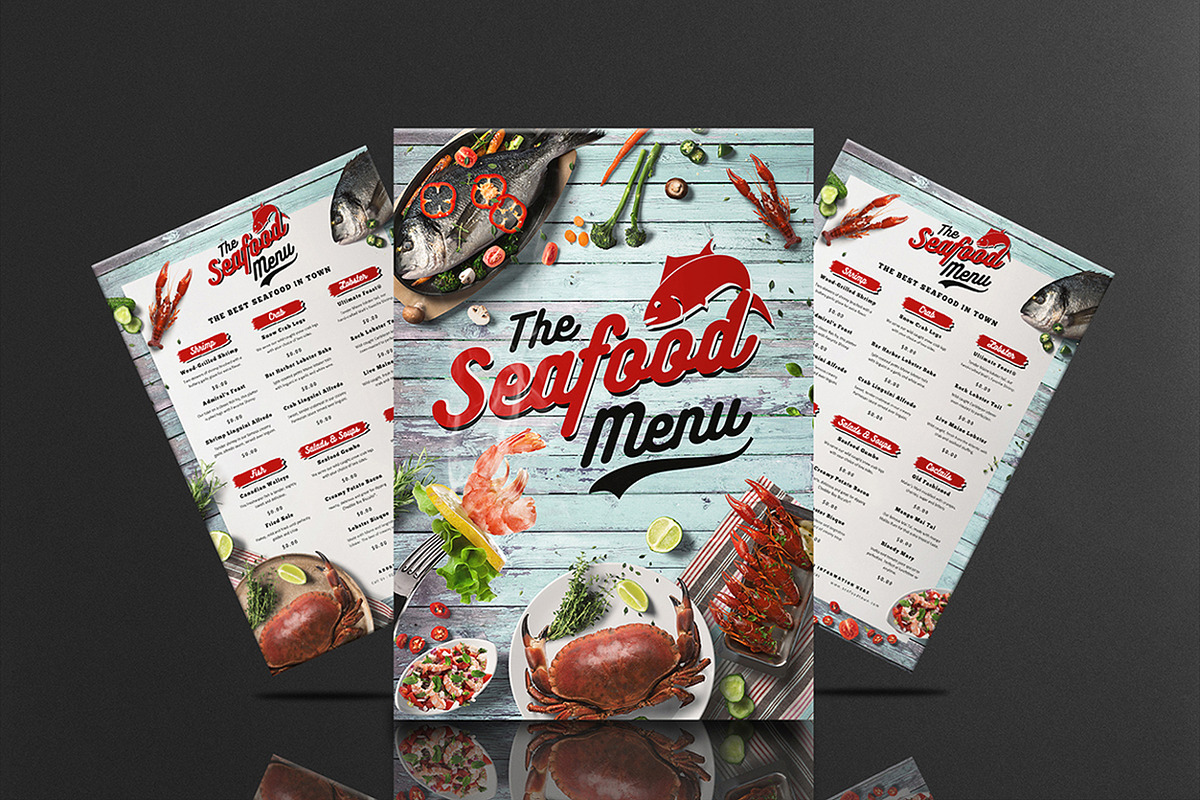 Seafood Menu, a Flyer Template by Totem Design Studio (Photo 5 of 5)