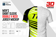 3D Double V-Neck Raglan Jersey SS, a Shirt Mockup by Mildstudio (Thumbnail 9 of 10)