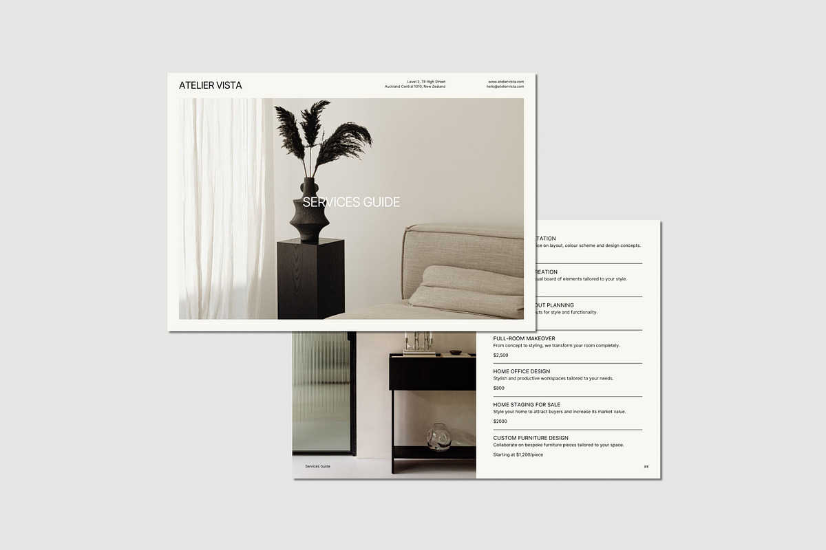 Minimalist Services Guide, a Brochure Template by Gem Media (Photo 1 of 5)
