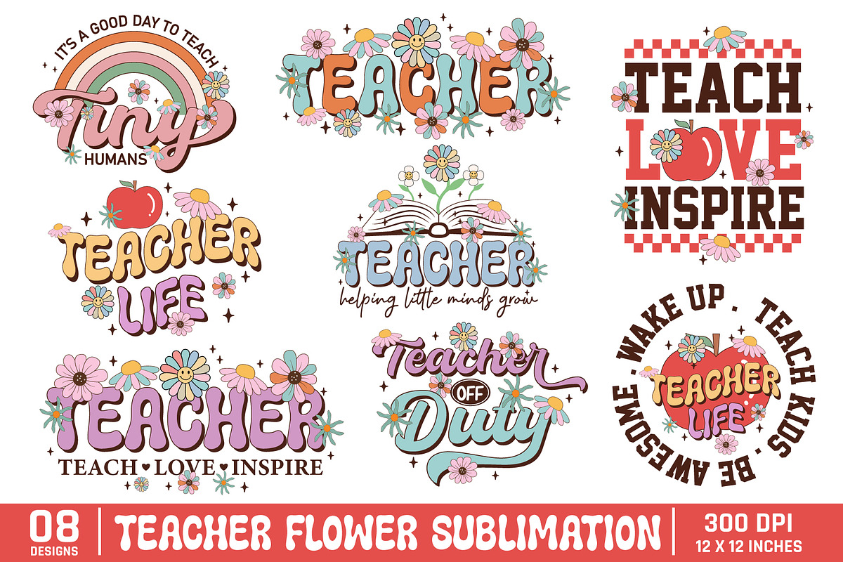 Teacher Sublimation Bundle, a Graphic by craftartstudio