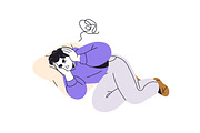 Depressed teenagers, sad people set, a Person Illustration by PaperTrident (Thumbnail 9 of 9)