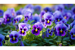 carpet purple pansies ai generated, a Beauty & Fashion Photo by pikepicture