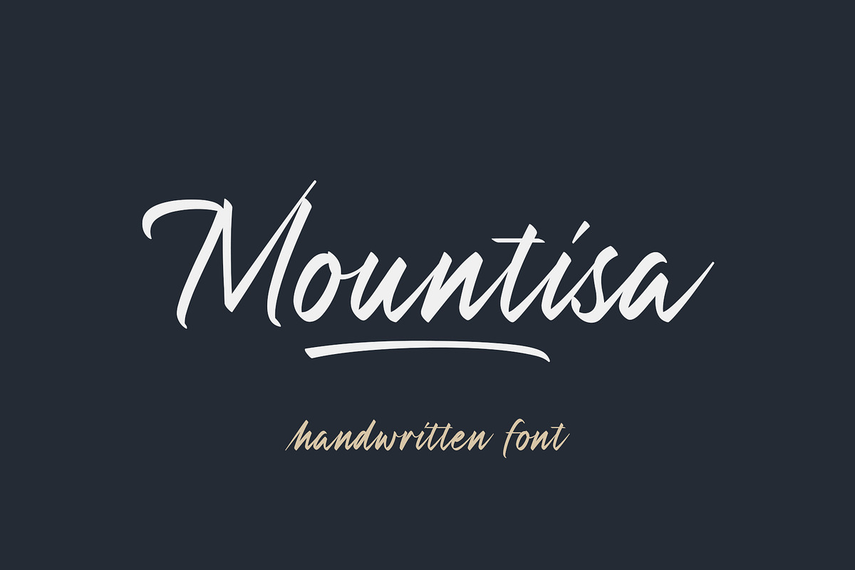 Mountisa | Handwritten Font, a Script Font by Lemonthe (Photo 1 of 7)
