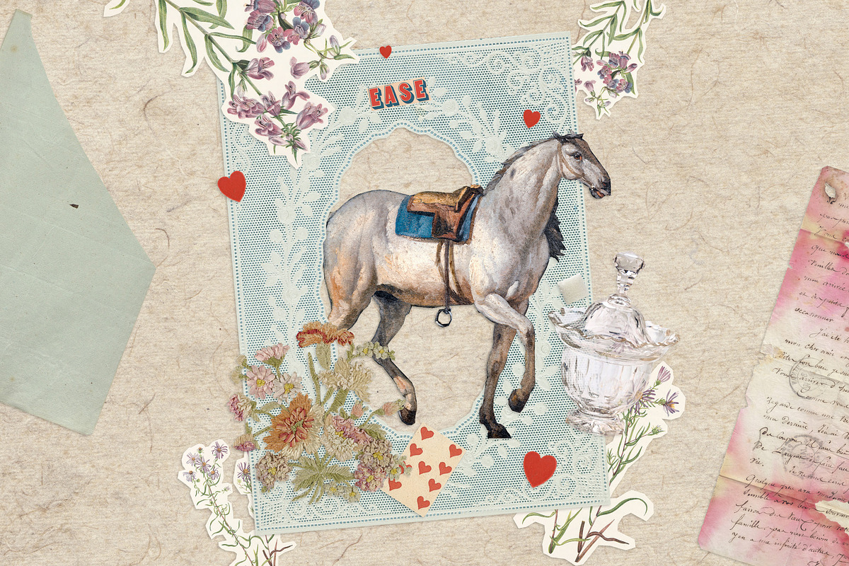 Horses - Mixed Media Collage Kit, an Object Graphic by Freezerondigital (Photo 7 of 14)