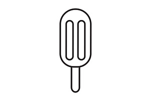 Vector line ice-cream icon, an Outline Icon by Elen_Art