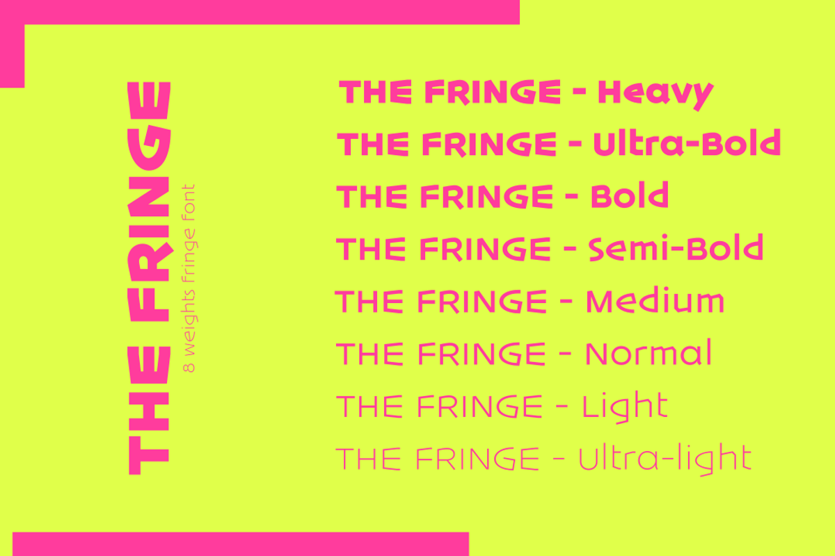 The Fringe, a Sans Serif Font by OS type (Photo 3 of 6)