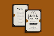 Deco Aesthetic Wedding Invitation, an Invitation Template by iDoodle Studio (Thumbnail 1 of 4)
