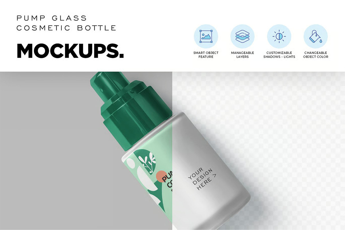 Glass Airless Pump Bottle Mockups, a Product Mockup by megostudi0 (Photo 6 of 7)