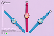 Digital Smartwatch Screen Mockup, a Wearable Device Mockup by skybluecreative (Thumbnail 1 of 2)