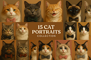 15 Cat Portraits Collection, an Animal Photo by TheSimpleCreator (Thumbnail 1 of 12)