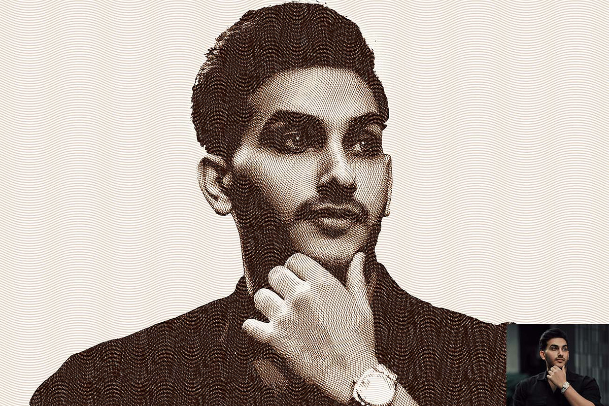 Easy Engraving Effect Ps Action, a Brushes & More by Studio Retouch (Photo 6 of 15)