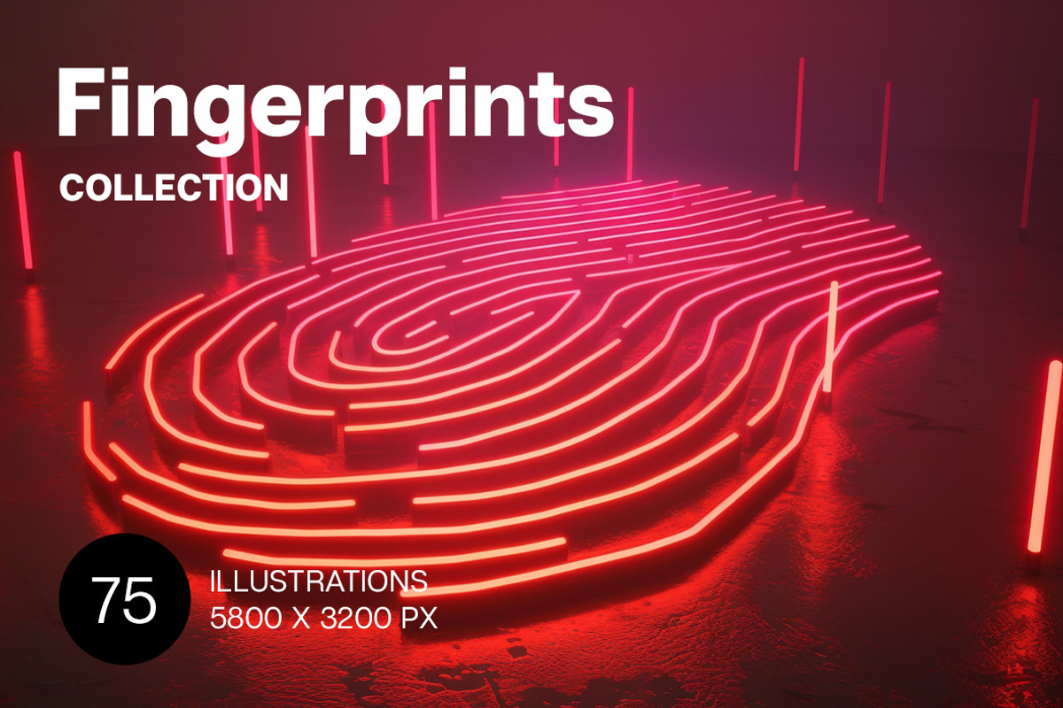 Fingerprints. 75 images, an Object Illustration by Handmadefont (Photo 1 of 15)