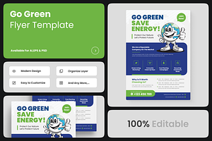 Go Green Flyer, a Flyer Template by Annora Studio