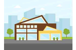 Contemporary Building Facade, Urban, an Object Illustration by TopVectors