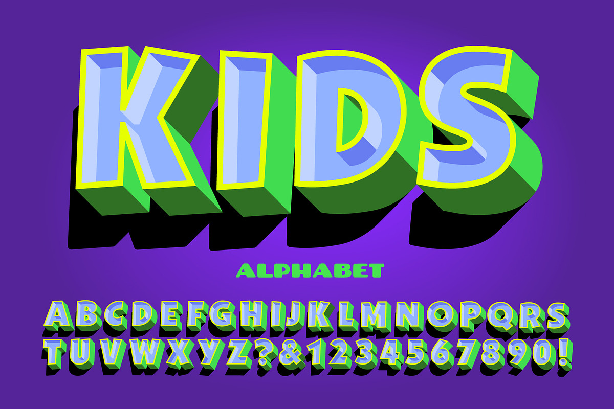 Kids Lettering Duo, an Object Graphic by Mysterylab Designs