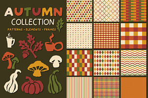 Autumn Patterns, Elements & Frames