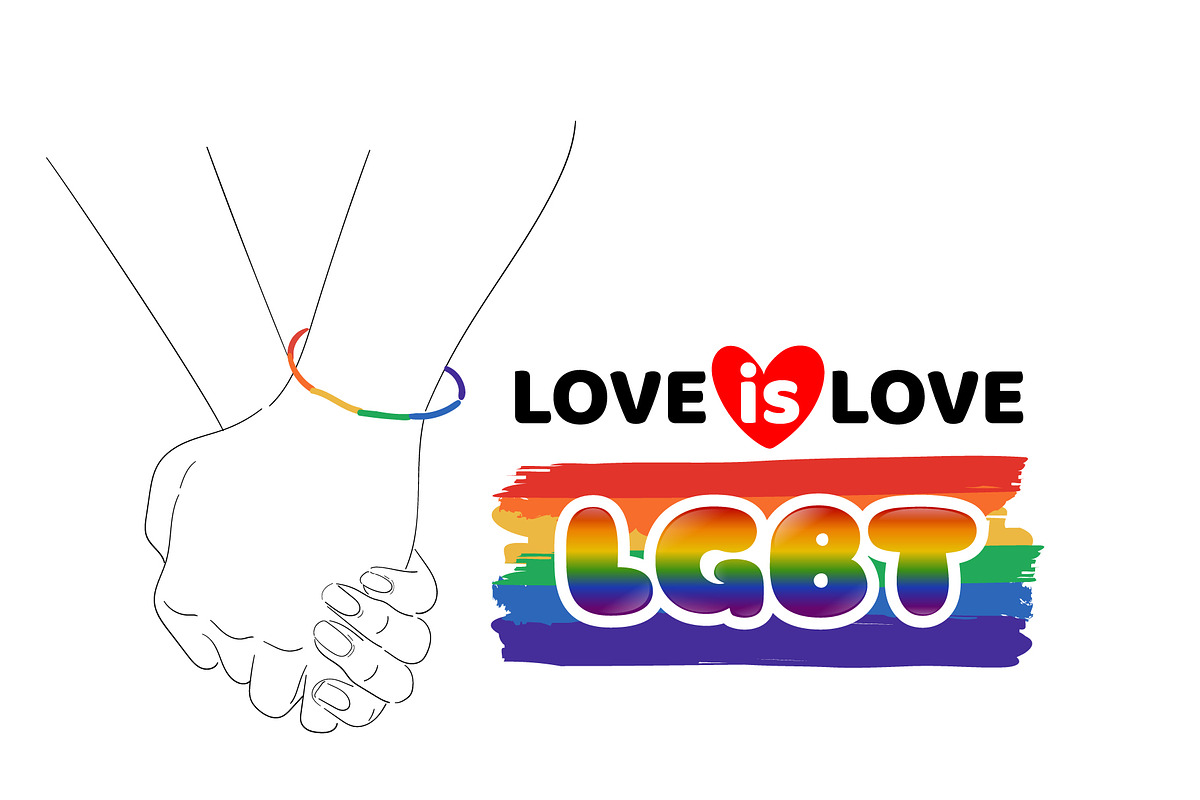LGBTQ Rainbow Color Fonts, a Font by Fox7 By Rattana (Photo 5 of 8)