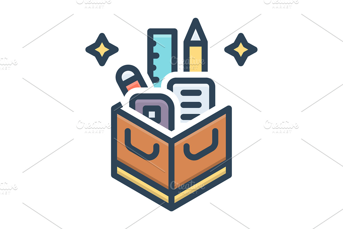 Material stationery color icon, a Duotone Icon by Creative priyanka