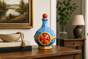 Potion bottle favor - 3d papercraft, a Food & Drink 3D Model by PAPER amaze