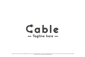 Cable Plug Logotype Design Icon, a Branding & Logo Template by Morvana Crew