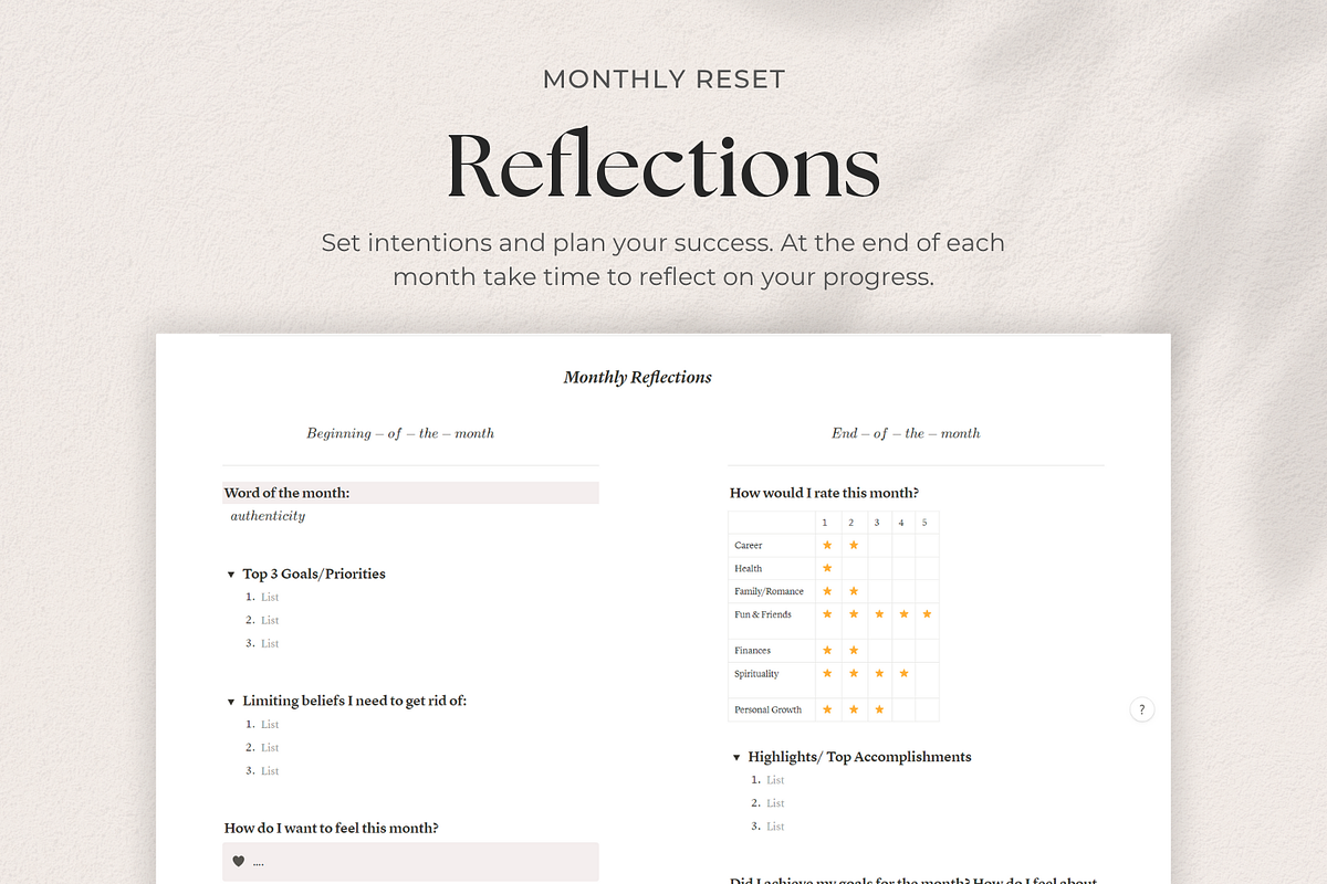 2026 Notion Planner Template, a Templates & Theme by AestheticOrganizer (Photo 10 of 10)