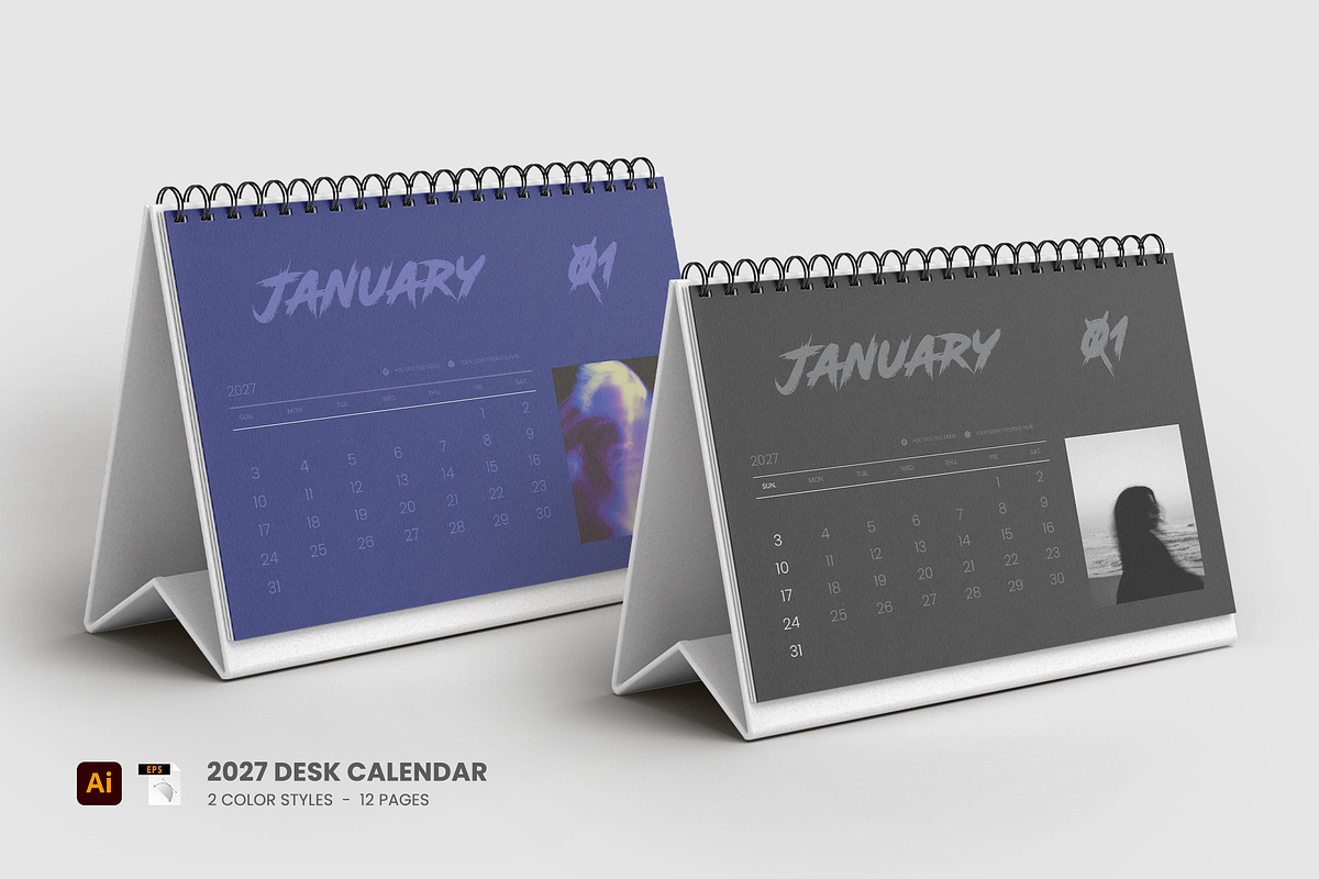 2027 Desk calendar, a Stationery Template by Tanmoy Topu (Photo 1 of 2)