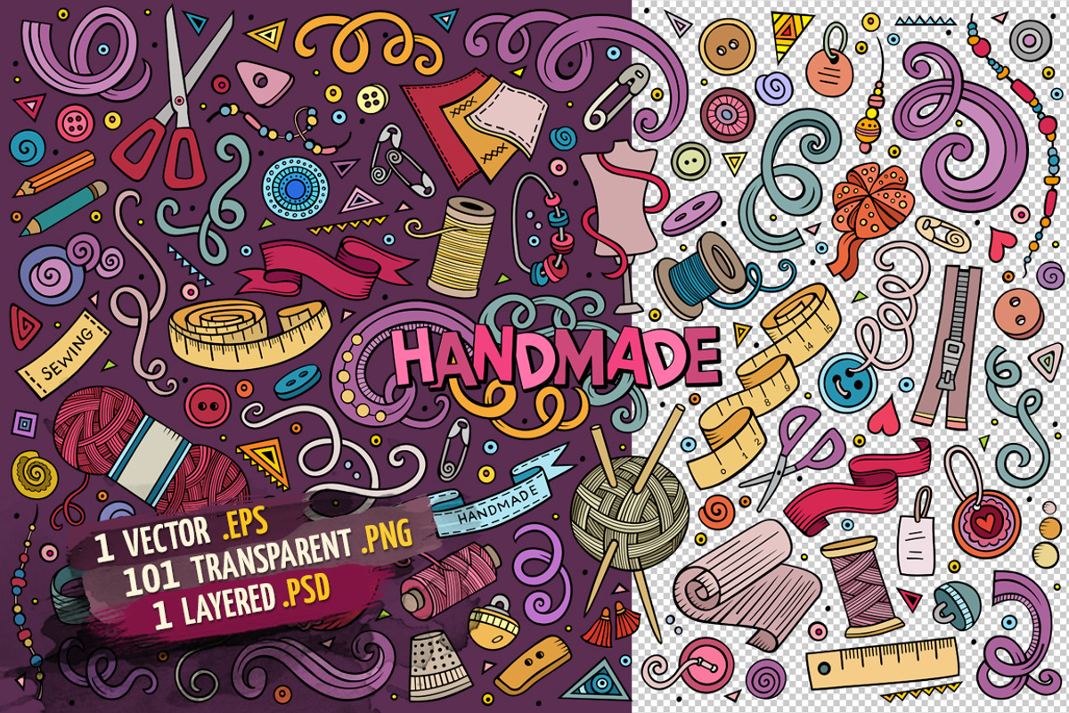 Handmade Objects & Elements Set, an Object Graphic by BALABOLKA (Photo 2 of 4)