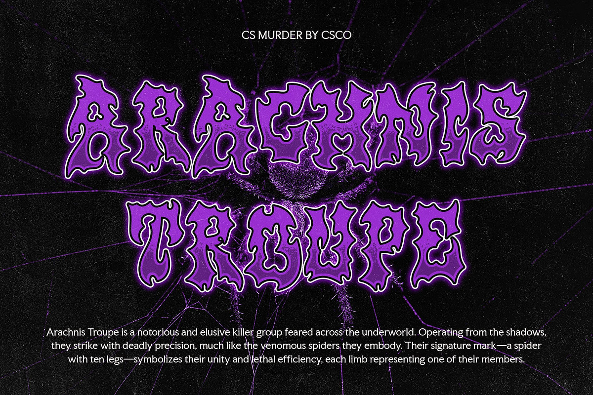 CS Murder – Black Metal Font, a Blackletter Font by Craft Supply Co. (Photo 7 of 8)