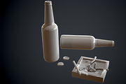 Beer, Cigarattes and Ashtray - PBR, a Food & Drink 3D Model by TFE Game Art (Thumbnail 7 of 10)