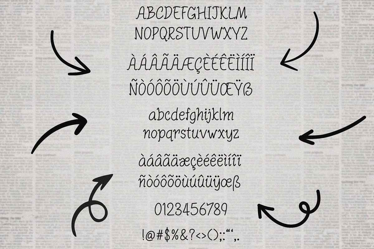 Impress Handwriting Font, a Handwritten Font by Ruddean2109 (Photo 2 of 10)