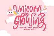 Unicorn Glowing, a Font by Dumadistyle (Thumbnail 1 of 7)