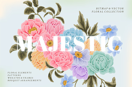 MAJESTIC FLORALS Clip Art Bundle