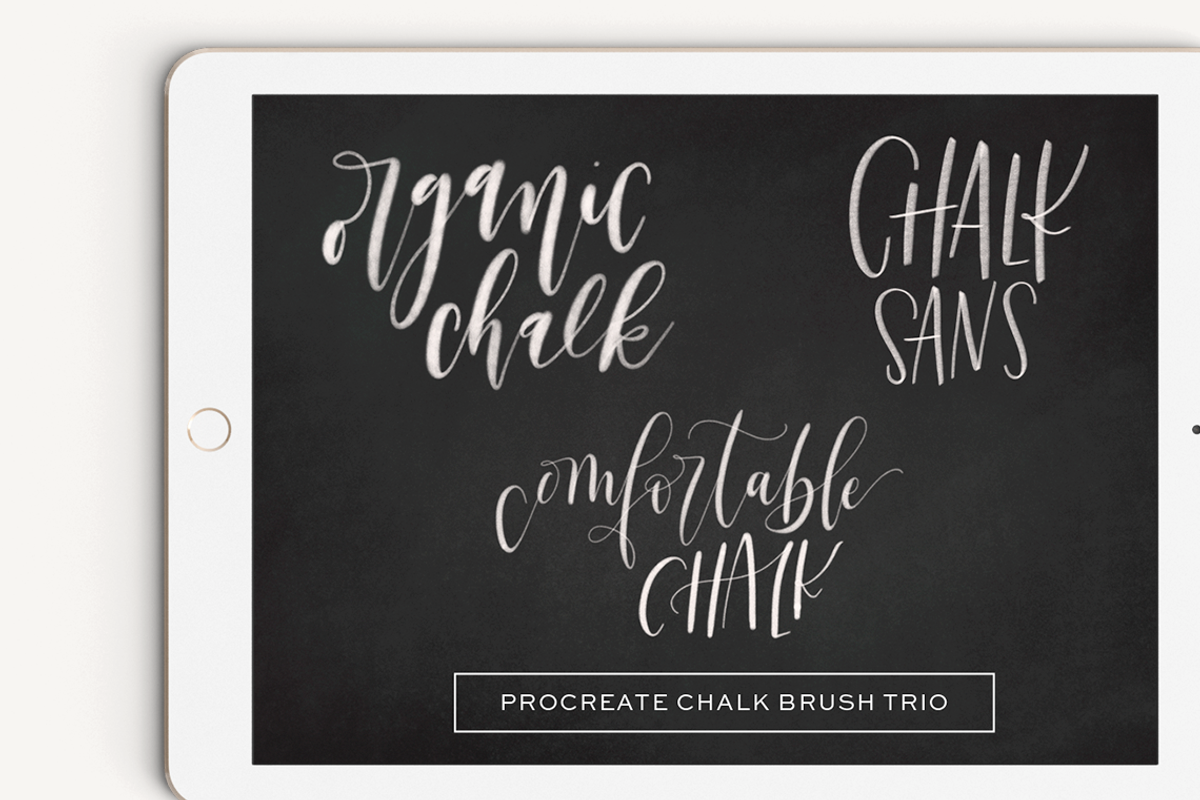 Procreate Chalk Brush Trio, a Brush Add-On by The Ampersand Shop (Photo 1 of 3)