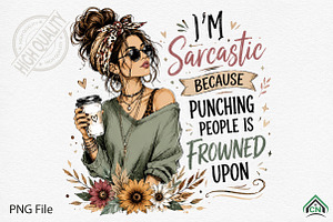 Sarcastic Woman Coffee PNG, a Seasonal Illustration by Craft Nest