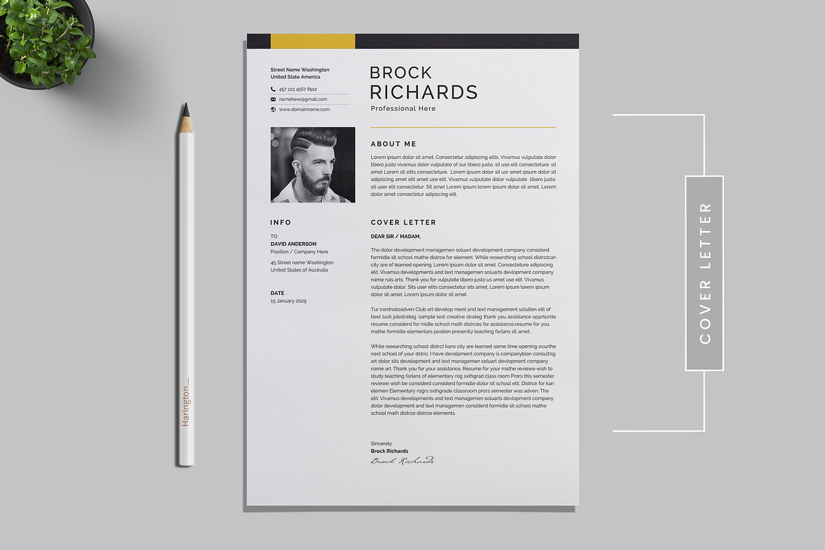 Resume/CV Template, a Resume Template by Proper_media (Photo 5 of 6)