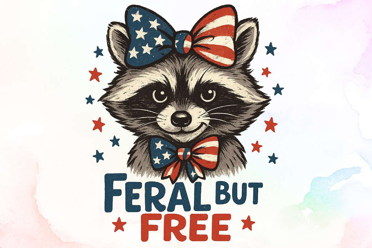 Feral but Free Raccoon 4th of July P, an Illustration by Sublimation Artist (Photo 1 of 9)