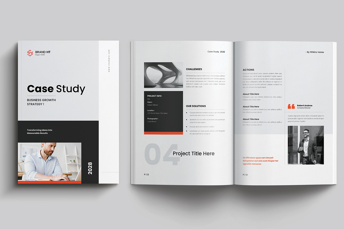 Case Study Brochure Template, a Brochure Template by NorthPeak (Photo 4 of 10)