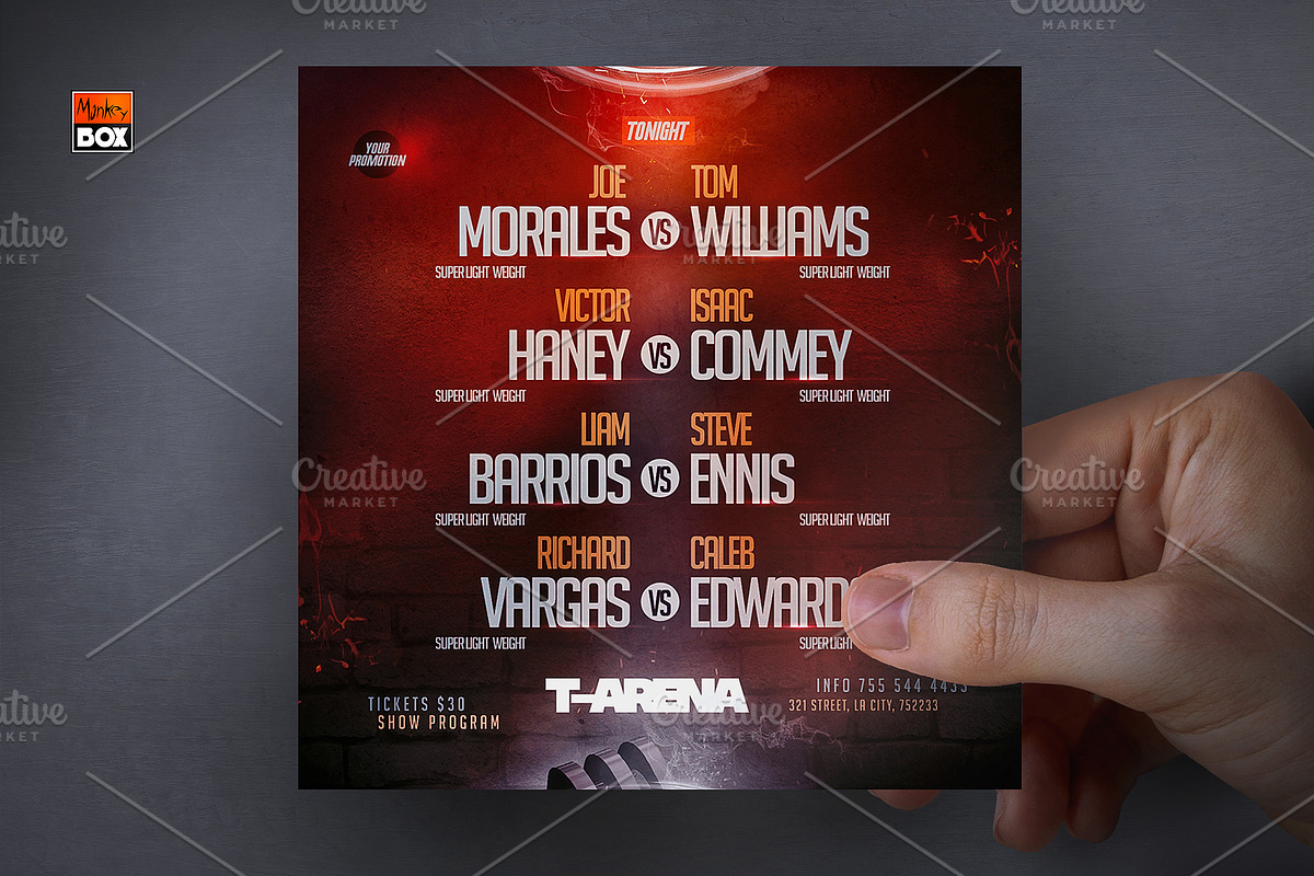 Flyer Boxing Template, a Flyer Template by MonkeyBOX (Photo 2 of 4)