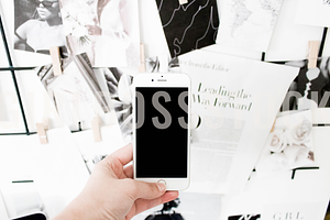 iPhone Mockup Styled Stock Photo PNG