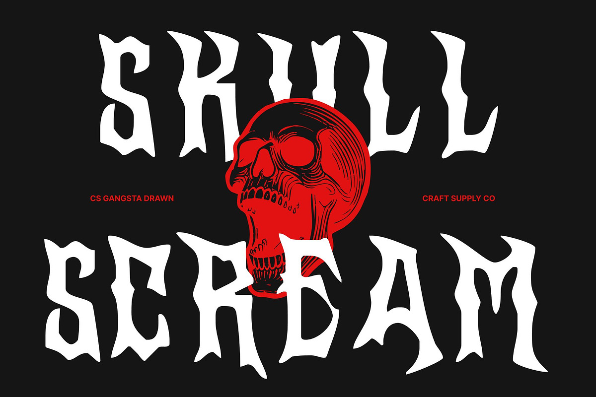 CS Gangsta Drawn, a Blackletter Font by Craft Supply Co. (Photo 6 of 8)