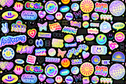 COLORFUL - POP STICKERS VECTOR SET, an Object Graphic by craftlove (Thumbnail 5 of 5)