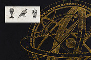 98 Procreate mystic / ocult stamps, a Brush Add-On by Endete & Mazak brushes (Thumbnail 5 of 6)