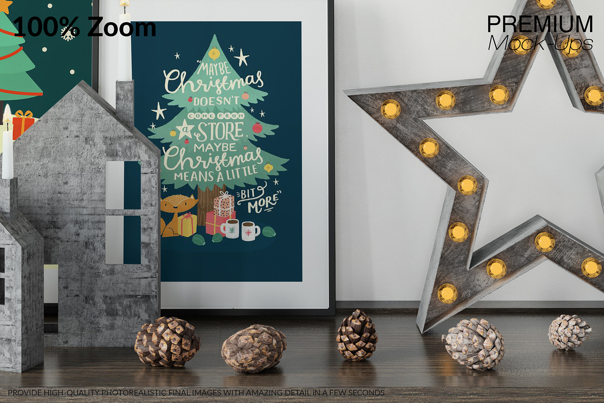 Christmas Frames & Wallpaper Mockups, a Product Mockup by mock-ups (Photo 16 of 16)