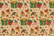 Christmas retro pattern, a Texture Illustration by JYa_Design (Thumbnail 1 of 2)